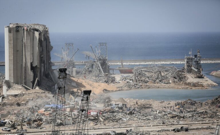El puerto de Beirut tras las explosiones del 4 de agosto de 2020 (Foto: Mehr News Agency)